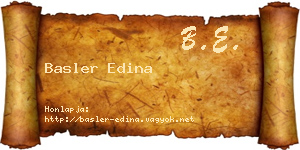 Basler Edina névjegykártya